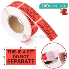 2-20 Rolls 500 Labels/R 1×2 This Is a Set Do Not Separate Sticker Warning Label