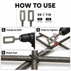 2pcs Standard Hexagonal Shank Multi-Functional Wire Twisting Tool