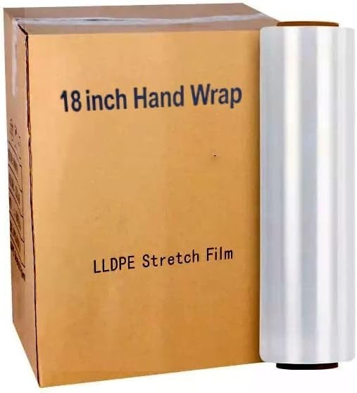 1Ro1l 18″ x 1500′ Feet Black 80 Gauge Pallet Wrap Stretch Film Hand Shrink Wrap