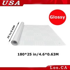 1 Roll 180*25 In/0.63*4.6M Glossy Cold Laminating Film Laminating 3 Mil