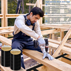 10 Rolls Joist Tape Decks Bulk Flashing Tape for Decking 2 Inch X 50′ Weatherpro
