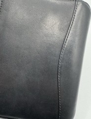 Vtg Franklin Covey Black Leather Spacemaker Full Zip Binder Planner 1996 Compact