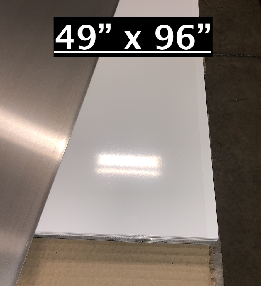 49″ x 96″ White Aluminum Sheet, Flat .030” Thick – Cargo Trailer Repair, etc.