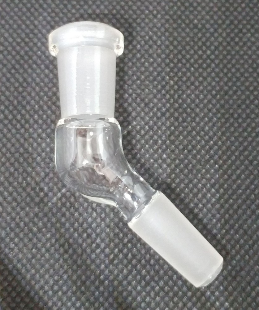 10mm 45 Degree Angle Glass Ground Joint Attachment Adapter GonG Elbow