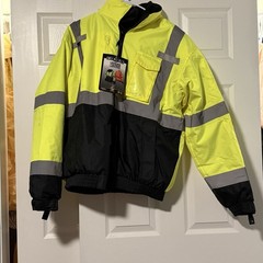 Radwear by Radians Deluxe Bomber Jacket SJ210B Large Yellow Black Gray