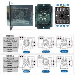 Time Delay Relay Digital ASY-3D Programmable Timer 12V 24V 110V 220V 380V + Base