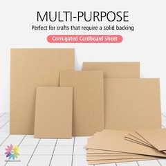 50 Pack Corrugated Cardboard Sheets 11 x 17, Large Flat Inserts, 2mm Thickness