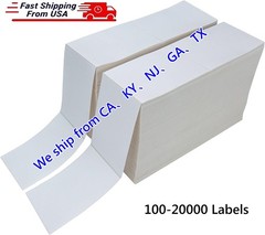4×6 Perforated Direct Thermal Address Shipping Labels For Rollo & Zebra Fanfold