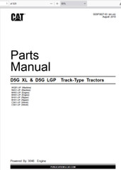 CAT Caterpillar D5G XL & D5G LGP Tractors WGB RKG Parts Catalog Manual PDF USB