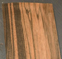 Macassar Ebony Raw Wood Veneer Sheet 4.5 x 31 inches 1/42nd thick 7654-24
