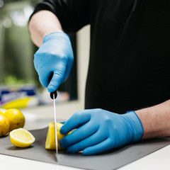 Blue Nitrile Disposable Industrial-Grade Gloves, 3 Mil, Latex & Powder-Free, Foo