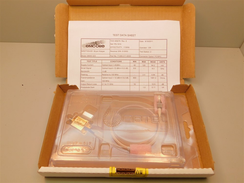 Ortel / Emcore 2860E-023 10Gb/s -20dBm Optical Receiver Module FC/SPC New In Box