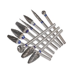 10pcs/Set Dental Tungsten Carbide Burs Plaster Alloy Acrylic Drill Polisher