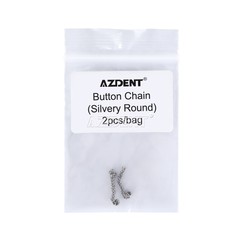 AZDENT Dental Orthodontic Traction Button Chain Round Silver/Gold Plated