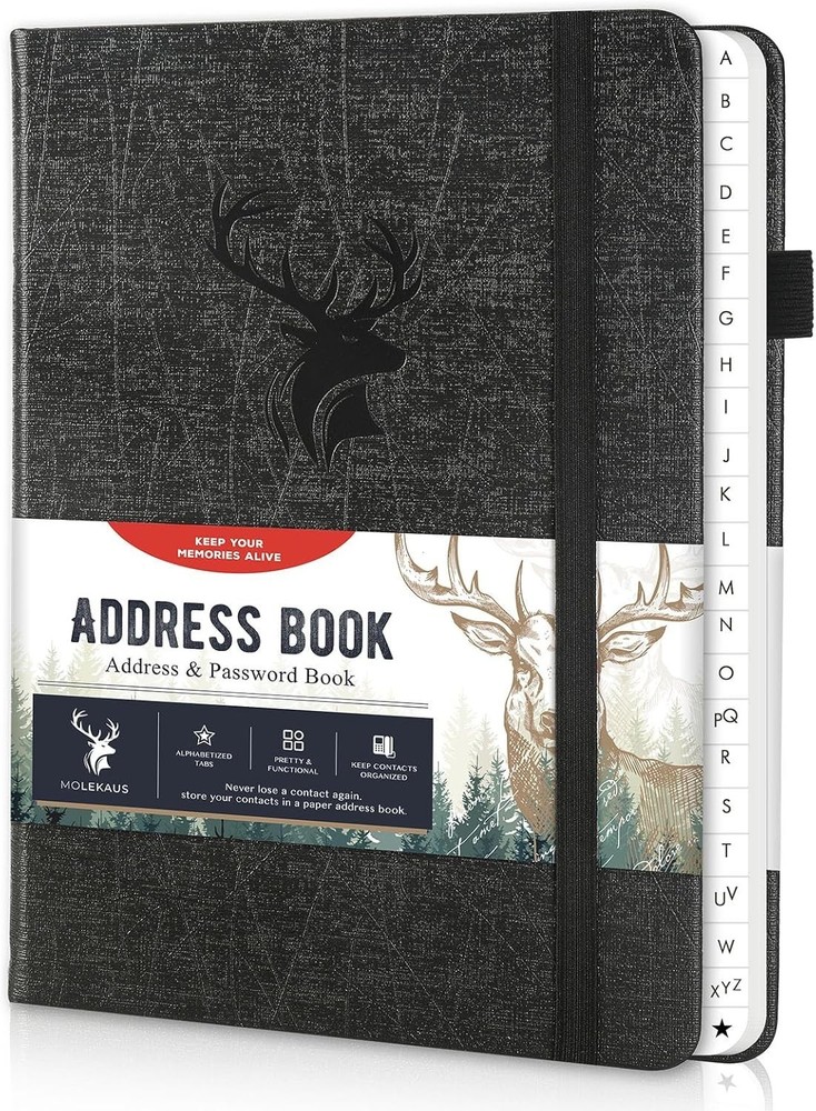 Address Book with Alphabetical Tabs, Hardcover Large Print Telephone and Addr…