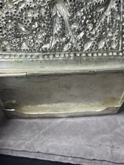 Antique Silver Tone Handcrafted Business Card Holder 2.3/4″ x 3.3/4″