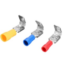 100/50pcs Piggy Back Insulated Spade Terminals 22-10AWG Wire Crimp Connectors