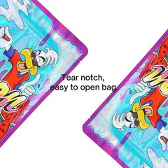 28g Printed Mylar Bags Heat Seal Resealable Zip Food Storage Pouches 100PCS