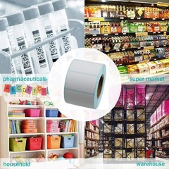 800 Pcs Self Adhesive Label Sticker, Blank White Rectangle Address Thermal La…