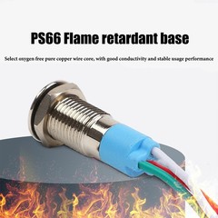 10PCS 8mm 12/24V 1/2″ LED Metal Indicator Light Signal Lamp Waterproof