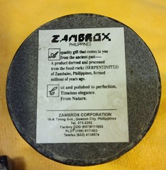 Serpentinite desk accessory set from Zambales, Philippines