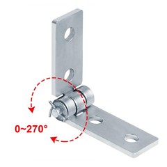 4 Pcs 4 Hole Adjustable Hinge Bracket for 1-5/8″ Strut Channel, 1/4″ Thick An…