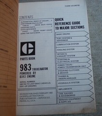 CAT Caterpillar 983 track crawler loader Parts Manual Book catalog 38K series