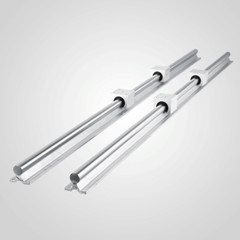 2Pcs SBR12 1500mm Aluminum Cylindrical Guide Linear Slide Rail+4Pcs UU