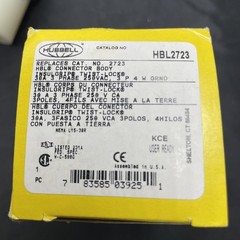 NEW HUBBELL HBL2723 TWIST LOCK CONNECTOR 30A 3PH 250VAC Free Shipping