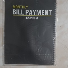 Bill Payment Tracker Monthly Checklist Spiral-Bound Large Paper Planner Undated