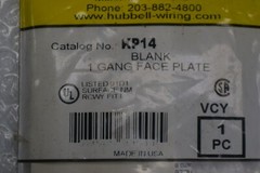 HUBBELL KP14 GANG FACE PLATE LOT OF 2 NSMP