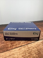 500 Count Pre-Cut Pop Up Dry Wax Deli Sheets ~ Standard Weight ~ 6” X 10.75”