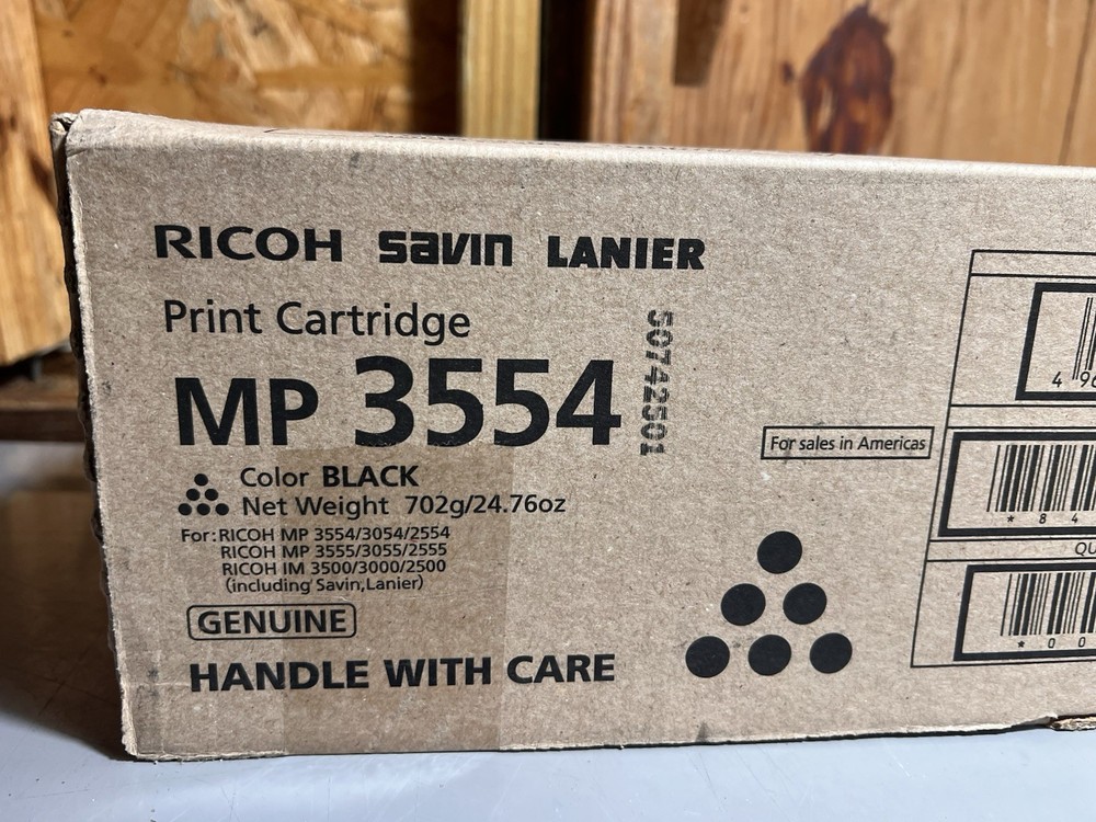 Ricoh MP 3554 Black Copier Toner Cartridge Print Cartridge 842124 Savin Lanier