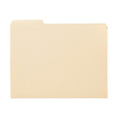 Heavyweight File Folders 1/3 Cut Manila Letter Size 25 Pack Organization Office