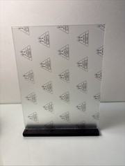 8.5 x 11 Acrylic Sign Holder w/ Black Plastic Base Double Sided Display