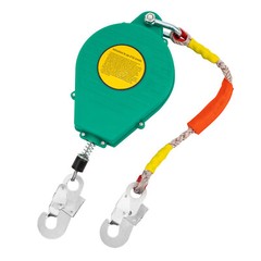 15M Self Retracting Lifeline Lanyard Fall Arrester Fall Protection w/ Hook Green