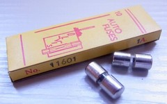 2 pieces motor vehicle vintage torpedo fuse fine fuse glass fuse