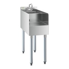 26″W x 12″L Stainless Steel Restaurant Underbar Blender Station with Dump Sink