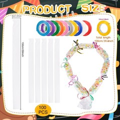 110 PCS Graduation Candy Lei Making Kit Tubing Bags 10 Rolls Ribbon Wreaths