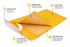 Large Kraft Bubble Mailers Self Seal Padded Shipping Envelopes Jumbo Size #6 #7