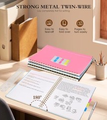 Notebook, Spiral Notebook Journal 8.5” x 11”, A4 Large Dot Grid Dotted Blue