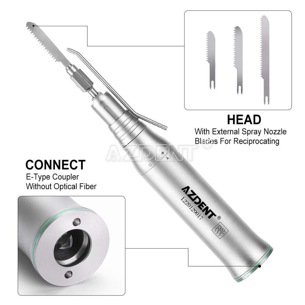 AZDENT Dental Straight Low Speed Saw Surgical Handpiece 4:1/3.2:1 ISO E-Type