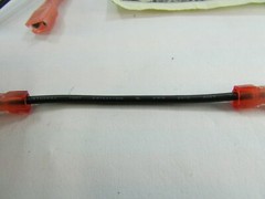 Lot of 10 Black 18AWG 3/16″ Female x 3/16″ Female Jumper Wires, 300V 3-3/4″ OAL
