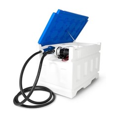12V 10GPM DEF Portable Transfer Pump Kit with 48 Gallon Caddy Tank, Nozzle,Hose