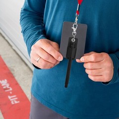FdcZeyxior 2 Pieces Lanyard Pen 10.5×2.8×1.4 cm / 4.13×1.1×0.55 in, Black
