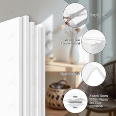 Golden State Art White Foam Boards 25 Pack 16X20 Foam Core Board 1/8 Thick Acid