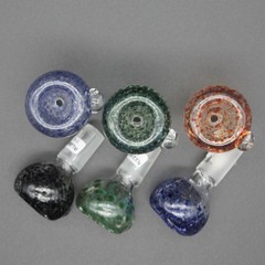 Lab Glass Slide Frit Popper Bubble Color Bowl 14 18mm Tobacco Hookah Bong