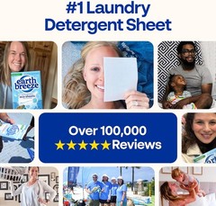 60 Loads Earth Breeze Laundry Detergent Sheets Fresh Scent Liquidless Soap 3in1