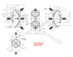 Land Pride Flex Wing RC4715, RC5615 Divider Gearbox 1000RPM, 826-521C