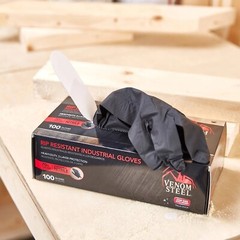 VENOM STEEL Nitrile Gloves Rip Resistant One Size Fits Most 2 Pack 🇺🇸USA Ship